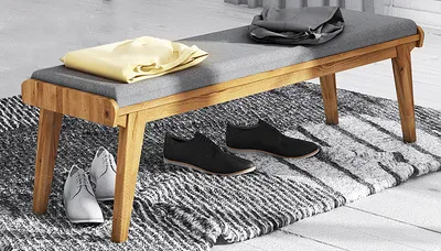 Produktbild von Bank Otago 32 Wildeiche massiv geölt - Abmessungen: 134 x 36 cm (L x B)