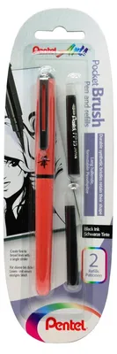 Image de Pentel Arts XGFKPF/FP10 PentelArts Brush Pen stylo pinceau, corps : orange