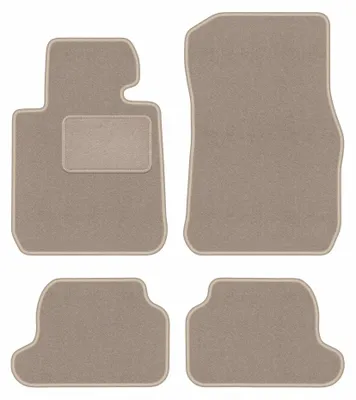 Produktbild von Velours-Fußmatten für BMW 2 F23 2014-2022 (Cabrio) – 4-tlg, Beige, passgenau – Wielganizator LUX
