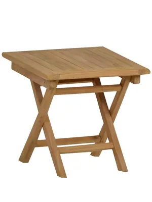 Produktbild von MiaMöbel Gartentisch 50 cm Gartenmöbel Outdoor Modern Massivholz Teak Honig