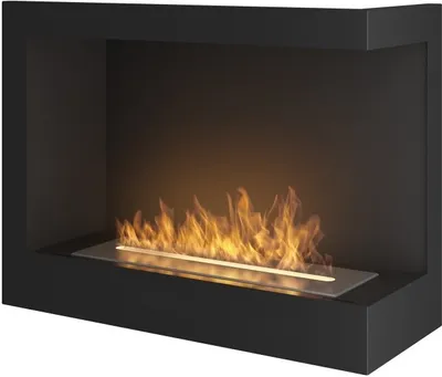 Image de Corner 600 Right Cheminée Au Bioéthanol Encastrable Simplefire Avec Verre