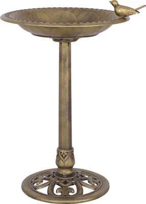 Image de COSTWAY Mangeoire pour oiseaux Bird Feeder Bain pour oiseaux Mangeoire pour oiseaux Distributeur de nourriture pour oiseaux 50x76cm
