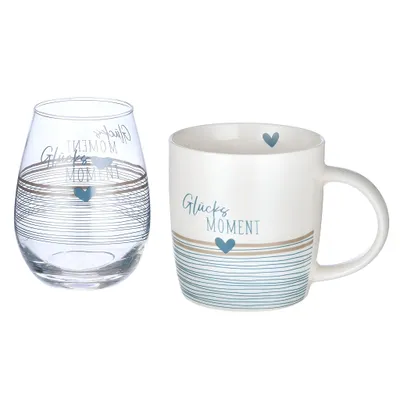 Produktbild von Gilde Porzellan/Glas 2er Set Glücksmoment" VE 1 51352