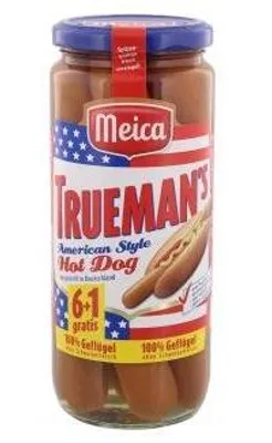 Zdjęcie produktu dla Meica Trueman`s Hot Dog Sausages Kurczak 100% Drób