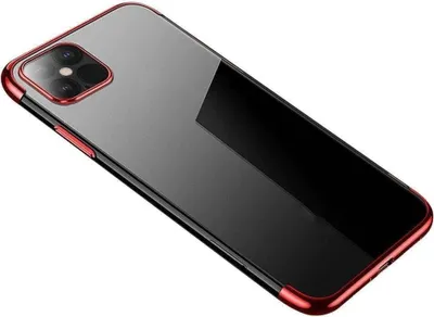Zdjęcie produktu dla Clear Color case żelowy pokrowiec etui z metaliczną ramką Xiaomi Redmi Note 11 Pro 5G / 11 Pro czerwony
