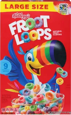 Produktbild von Kellogg´s Froot Loops Natural Fruit Flavors Large Size 374 g