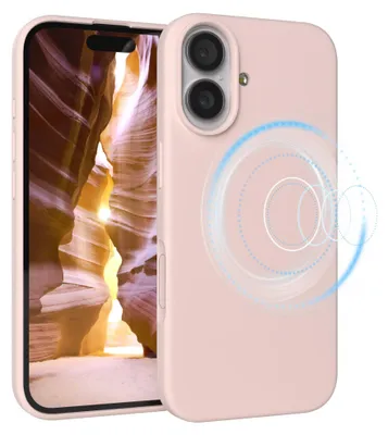 Produktbild von EAZY CASE Silikon MagSafe Handyhülle kompatibel mit Apple iPhone 17 Hülle mit Kameraschutz, Silikonhülle, Schutzhülle Rosa