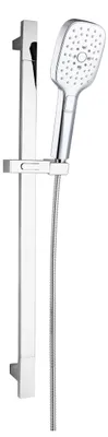 Produktbild von Duschsystem MARWELL Handbrause-Set QUATTRO II in Chrom - 150x9,3cm - Duschsystem mit stufenlos verstellbarem Stangengleiter