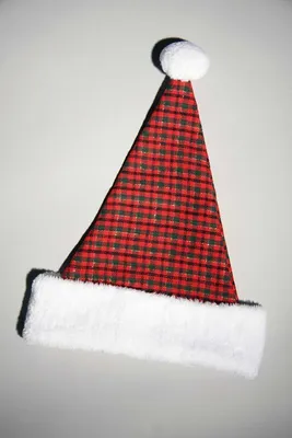 Produktbild von Weihnachtsmann-Mütze kariert Weihnachten