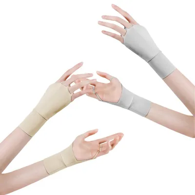 Produktbild von Sonnenschutzhandschuhe 2 Paar, Eisseide Halbfinger Für Damen, Atmungsaktiv Dünn Für Outdoor Sport
