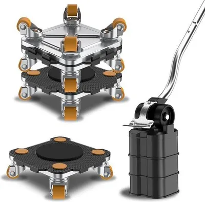 Productafbeelding van Famanu Transportwagen - Platformwagen, stille trolley, multifunctionele trolley, draagvermogen 200 kg