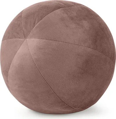 Produktbild von EUROFIRANY | Kissen - Kugel 24 cm - dunkelrosafarbenes Sofakissen - Velvet