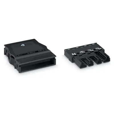 Produktbild von WAGO Stecker;mit Zugentlastungsgehäuse;4-polig;schwarz 770-114