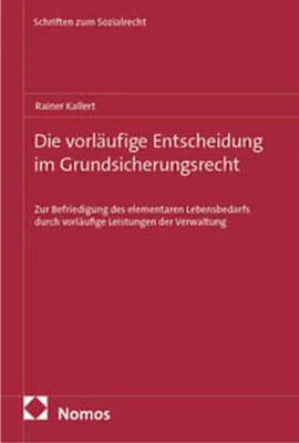 Obrázok produktu pre Die vorläufige Entscheidung im Grundsicherungsrecht