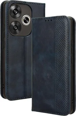 Produktbild von Xiaomi Poco F6 Hülle - Coverup Vintage Style Klapphülle - Blau