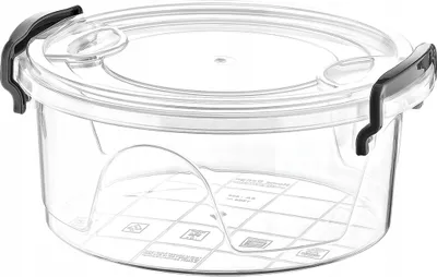 Zdjęcie produktu dla Pojemnik plastikowy 2,1L 20×20×9 cm - z pokrywą, do przechowywania żywności