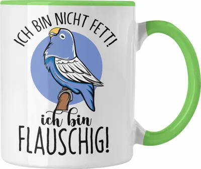Produktbild von Trendation - Lustige Papagei-Tasse Geschenk für Papagei-Besitzer (Grün)