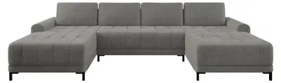 Produktbild von MIRJAN24 Wohnlandschaft Aris XL, Wohnzimmer Eckcouch mit Bettkasten und Schlaffunktion, Ausziehmechanismus MOS, U-Form (Farbe: Velo 635)