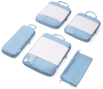Productafbeelding van Compressie Packing Cubes 5 delige Organizerset voor Koffers en Rugzakken