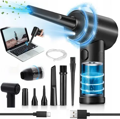 Produktbild von 2-in-1 Handstaubsauger & Gebläse | 6000mAh | 6 Düsen | 3 Geschwindigkeiten | Für Auto/Haus