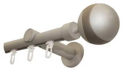 Produktbild von Gardinia Träger 1-Lauf offen für Ø 19 mm silber 9,0 cm