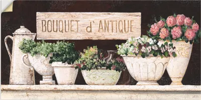 Produktbild von ARTland Wandbild, selbstklebend Antike Sträuße Größe: 150x75 cm
