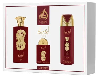 Zdjęcie produktu dla Lattafa Pride Ansaam Gold EDP 100 ml + EDP 20 ml + dezodorant w sprayu 200 ml W