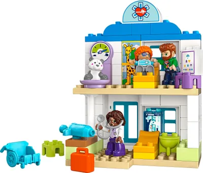 Produktbild von LEGO DUPLO Town Erster Arztbesuch, Bauspielzeug, Spielset zur Förderung der Feinmotorik, Geschenk für Kleinkinder ab 2 Jahren, Lernspielzeug, Rollenspiele im Krankenhaus 10449