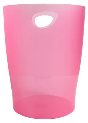 Produktbild von Exacompta 45354D ECOBIN Papierkorb 15 Liter mit Griffen. Eleganter und robuster Papierkorb und Mülleimer im modernen Design himbeer