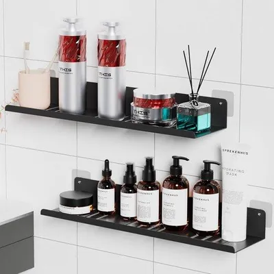 Image de Organisateur de salle de bain pratique - acier inoxydable - lot de 2