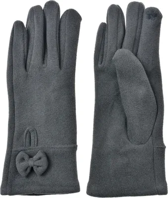 Produktbild von Clayre & Eef Winterhandschuhe 9x23 cm Grau Polyester
