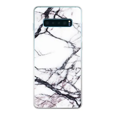 Produktbild von MuchoWow® Handyhülle Schutzhülle Hülle für Samsung Galaxy S10 Plus Marmor - Weiß - Stein Silikon Softcase Handy Hülle - Schutzhülle