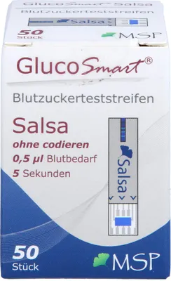 Produktbild von Glucosmart Salsa Blutzuckerteststreifen Dose 50 St