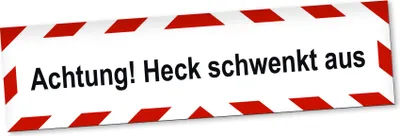 Produktbild von PantherPixel Achtung Heck Schwenkt Aus Magnetschild Auto Warnhinweis Magnetfolie Geschenkidee 30 x 8 cm REFLEKTIEREND