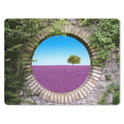 Produktbild von MuchoWow® Mauspad Mousepad Lavendel - Ausblick - Blumen - Sommer 40x30 cm - Mousepads - Maus Mat - Pad - Mausunterlage - Anti Rutsch