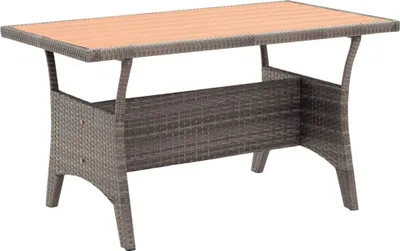 Immagine prodotto di Tavolo da giardino grigio 120 x 66 x 70 cm in polyrattan
