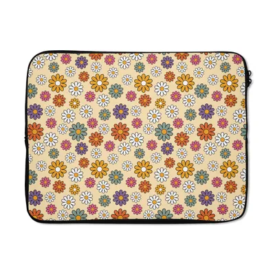 Produktbild von MuchoWow® Laptop Hülle 15 Zoll Vintage - Muster - Blumen - Pflanzen Laptoptasche - Laptoptasche - Sleeve - Rundum-Schutz
