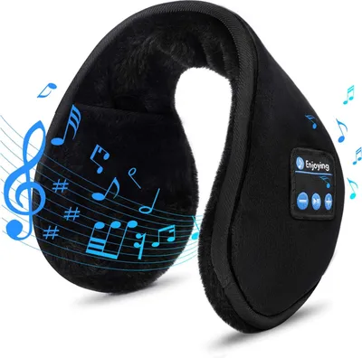 Produktbild von Bluetooth-Ohrenschützer – Bluetooth 5.0-Kopfhörer, Ohrenschützer, Lauf-Ohrenwärmer, Ohrenschützer für Frauen, Wintermusik-Ohrenschützer, Outdoor, Weihnachtsstrumpffüller, Geschenke für Frauen, Männer, Väter, Mütter, Teenager