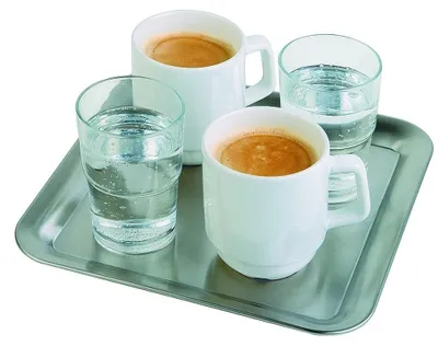 Productafbeelding van APS Kaffeehaustabletts Edelstahl Serviertablett -KAFFEEHAUS- 30119