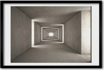 Produktbild von Bild 60x40 MDF-Rahmen, Wandkunst Der Betontunnel