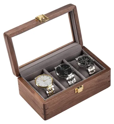 Productafbeelding van Luxe Houten Horloge Doos voor 3 Horloges