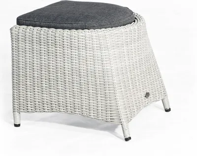 Produktbild von SunnySmart Fußhocker Para-Plus Aluminium mit Kunststoffgeflecht silber-grau