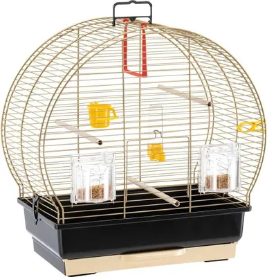 Produktbild von Famanu Vogelkäfig LUNA für Kanarienvögel und Wellensittiche - 44,5 x 25 x h 45,5 cm