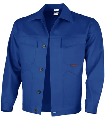 Produktbild von Qualitex Arbeitsjacke - favorite Werkstattjacke aus waschbarer Baumwolle (Bundjacke BW 320 g) - in Farbe: kornblau - Herren: 48 - Damen: 42