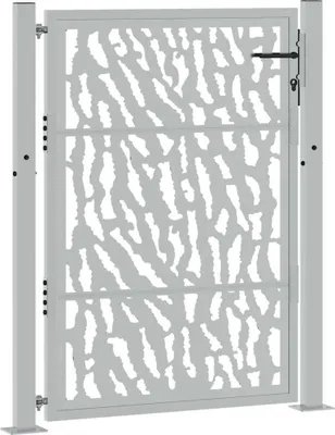 Immagine prodotto di vidaXL Cancello da giardino 100x125 cm in acciaio resistente agli agenti atmosferici Trace design