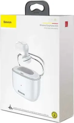 Obrázok produktu pre Bezdrôtový headset Baseus Encok A03, Bluetooth 5.0, 3,7 V/60 mAh, biely