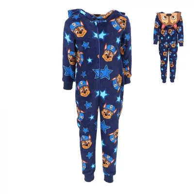 Produktbild von PAW Patrol Kuscheliger Fleece Onesie Schlafanzug Jumpsuit Kinder Pyjamas mit Hoodie 98/104 cm