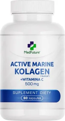 Produktbild von MedFuture Aktives marines NatiCol® Kollagen mit Vitamin C 500mg 60 Kapseln