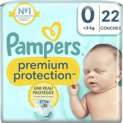 Produktbild von Famanu Windeln Größe 0 für Neugeborene, 22 Stück, bis 3 kg, ultraweiche Schutz und Komfort für empfindliche Haut