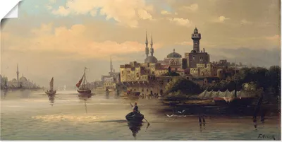 Produktbild von ARTland Poster Kauffahrtsschiffe auf Bosporus, Istanbul Größe: 100x50 cm